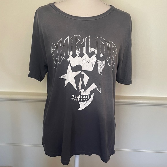 CHRLDR Flower Skull Muscle T-Shirt - Black main image 1